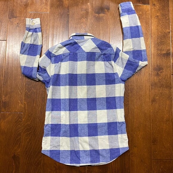 Denim & Supply Ralph Lauren Vtg Checkered Button Down Blue Cream Shirt Women's S - Picture 4 of 10